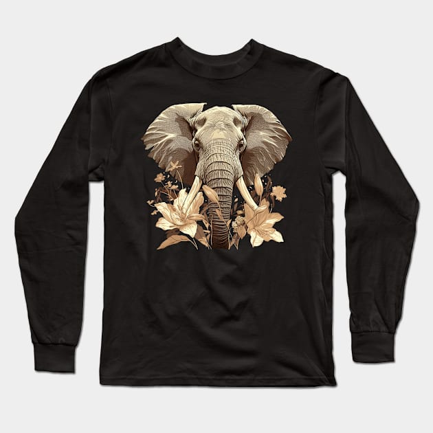 elephant Long Sleeve T-Shirt by peterdoraki